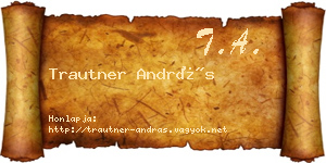 Trautner András névjegykártya